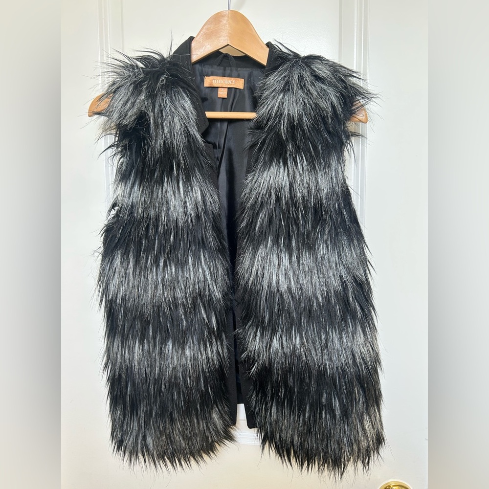 Ellen Tracy Faux Fur Vest